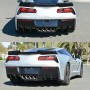 4 PCS Car Modified ABS Rear Wing Side Spoiler Lip for Chevrolet Corvette