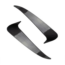 Car Rear Bumper Air Outlet Wind Knife Blade Decoration Sticker Strip for Mercedes-Benz C Class W205 (Carbon Fiber Black)