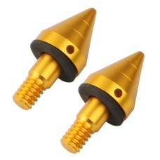 2 PCS Car Rear Anti-collision Tail Cone for Mercedes Benz Smart 2009-2014, Style:Pointed(Gold)