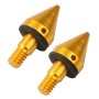 2 PCS Car Rear Anti-collision Tail Cone for Mercedes Benz Smart 2009-2014, Style:Pointed(Gold)