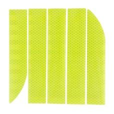 5 сетов автомобилей стволовой рефлексивный декоративная полоса против царапин-хвоста предупреждение о декоративных наклейках (флуоресцентное желтое)