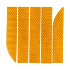 5 сетов автомобильных туловища отражающая декоративная полоса, противоязовая, атаковая хвост предупреждение декоративные наклейки (желтый)