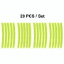 10 Sets Car Wheel Reflective Stickers 3D Personal Decoration Tire Warning Stickers(Fluorescence)
