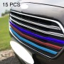 15 PCS Car Front Grille Plastic Decoration Strip Front Grill Grille Inserts Cover Strip Car Styling Accessories for Volkswagen and Ford Mondeo, Size: 5*1.4cm