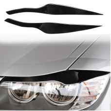 Пара автомобильной лампы мягкая декоративная наклейка для бровей для BMW 3 серии E90 2005-2012 (черный)