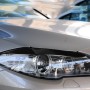 Пара автомобильной лампы мягкая декоративная наклейка для бровей для BMW 5 Series F10 2010-2013 (черный)
