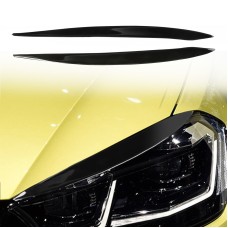 Пара автомобильной лампы мягкая декоративная наклейка для бровей для Volkswagen Golf 7 / 7.5 2013-2018 (черный)