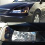 Пара автомобильной лампы мягкая декоративная наклейка для бровей для Honda Civic 2001-2003 (черный)