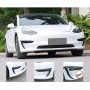 2 PCS Car Lamp Eyebrow Decorative Sticker Fog Lamp Frame for Tesla Model 3(Black)