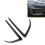 2 PCS Car Lamp Eyebrow Decorative Sticker Fog Lamp Frame for Tesla Model 3(Carbon Fiber Black)