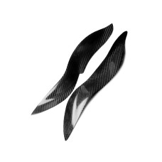 2 PCS Carbon Fiber Car Lamp Eyebrow Decorative Sticker for 2003-2006 Smart W451