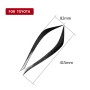 2 PCS Carbon Fiber Car Lamp Eyebrow Decorative Sticker for 2010-2012 Toyota REIZ