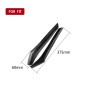 2 PCS Carbon Fiber Car Lamp Eyebrow Decorative Sticker for 2014-2016 Honda Fit