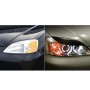 2 PCS Carbon Fiber Car Lamp Eyebrow Decorative Sticker for 2001-2003 Honda Civic