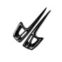 2 PCS Carbon Fiber Car Lamp Eyebrow Decorative Sticker for Mitsubishi Lancer EVOX