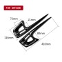 2 PCS Carbon Fiber Car Lamp Eyebrow Decorative Sticker for Mitsubishi Lancer EVOX