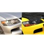 2 PCS Carbon Fiber Car Lamp Eyebrow Decorative Sticker for 2003-2007 Mitsubishi EVO7 9th Generation