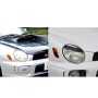 2 PCS Carbon Fiber Car Lamp Eyebrow Decorative Sticker for 2002-2003 Subaru Impreza WRX STI