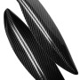 2 PCS Carbon Fiber Car Lamp Eyebrow Decorative Sticker for 2009-2012 Honda Fit