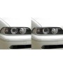 2 PCS Carbon Fiber Car Lamp Eyebrow Decorative Sticker for 1997-2003 BMW E39