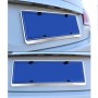 2 PCS Car License Plate Frames Stainless Steel License Plate Frame(White)