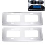 2 PCS Car License Plate Magnesium Alloy Bracket Frame Holder Stand Mount(Silver)