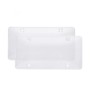 2 PCS Plastic Car license Plate Frame Tag Cover (White)