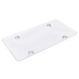 2 PCS Plastic Car license Plate Frame Tag Cover (White)