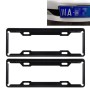 2 PCS Carbon Lead License Plate Frame Simple and Beautiful Car License Plate Frame Holder Universal License Plate Holder(Black)