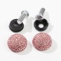 Car License Plate Modification Screw Cap Diamond-encrusted Solid Seal Anti-theft Screws(Pink)