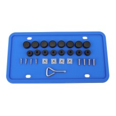 2 Sets Waterproof Rustproof Non-damaging Car Paint Silicone License Plate Frame, Specification: Blue