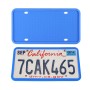 2 Sets Waterproof Rustproof Non-damaging Car Paint Silicone License Plate Frame, Specification: Blue