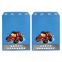 Premium Heavy Duty Molded Splash Front and Rear Mud Flaps Guards, Medium Size, Random Pattern Delivery(Blue)