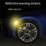 2 PCS Carbon Fiber Reflective Car Fender Flare Wheel Brow Warning Strip Stickers(Blue)