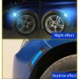 2 PCS Carbon Fiber Reflective Car Fender Flare Wheel Brow Warning Strip Stickers(Blue)