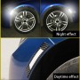 2 PCS Carbon Fiber Reflective Car Fender Flare Wheel Brow Warning Strip Stickers(White)