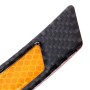 2 PCS Carbon Fiber Reflective Car Fender Flare Wheel Brow Warning Strip Stickers(Yellow)