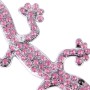 Gecko Pattern Car Stickers with Pink Diamond
