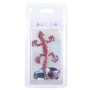 Gecko Pattern Car Stickers With Red Diamond