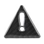 2 PCS Car-Styling Triangle Carbon Fiber Warning Sticker Decorative Sticker(Black)