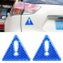 2 ПК в стиле автомобилей Треугольник углеродного волокна наклейка декоративная наклейка (синяя)