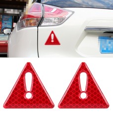 2 ПК в стиле автомобилей Треугольник углеродного волокна наклейка декоративная наклейка (красный)