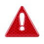 2 PCS Car-Styling Triangle Carbon Fiber Warning Sticker Decorative Sticker(Red)