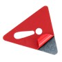 2 PCS Car-Styling Triangle Carbon Fiber Warning Sticker Decorative Sticker(Red)