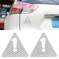 2 ПК в стиле автомобилей Треугольник углеродного волокна наклейка декоративная наклейка (белая)