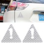 2 PCS Car-Styling Triangle Carbon Fiber Warning Sticker Decorative Sticker(White)