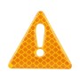 2 PCS Car-Styling Triangle Carbon Fiber Warning Sticker Decorative Sticker(Yellow)