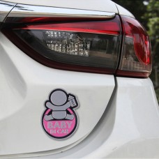 Ребенок в машине счастливого питья молоко младенец, украшаемый стиль, наклейка без автомобиля (розовая)