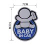 Baby in Car Happy Drinking Milk Infant Adoreable Style Car Free Sticker(Blue)