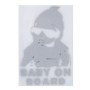 Baby On Board Pattern Vinyl Car Sticker, Size: 20cm x 13cm(Grey)